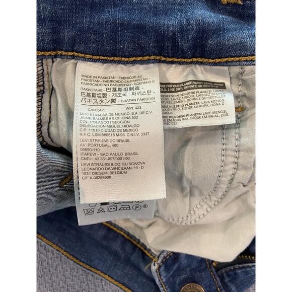 Levis 720 High Rise Super Skinny Jeans Womens 25 Blue Denim Stretch - Picture 11 of 11